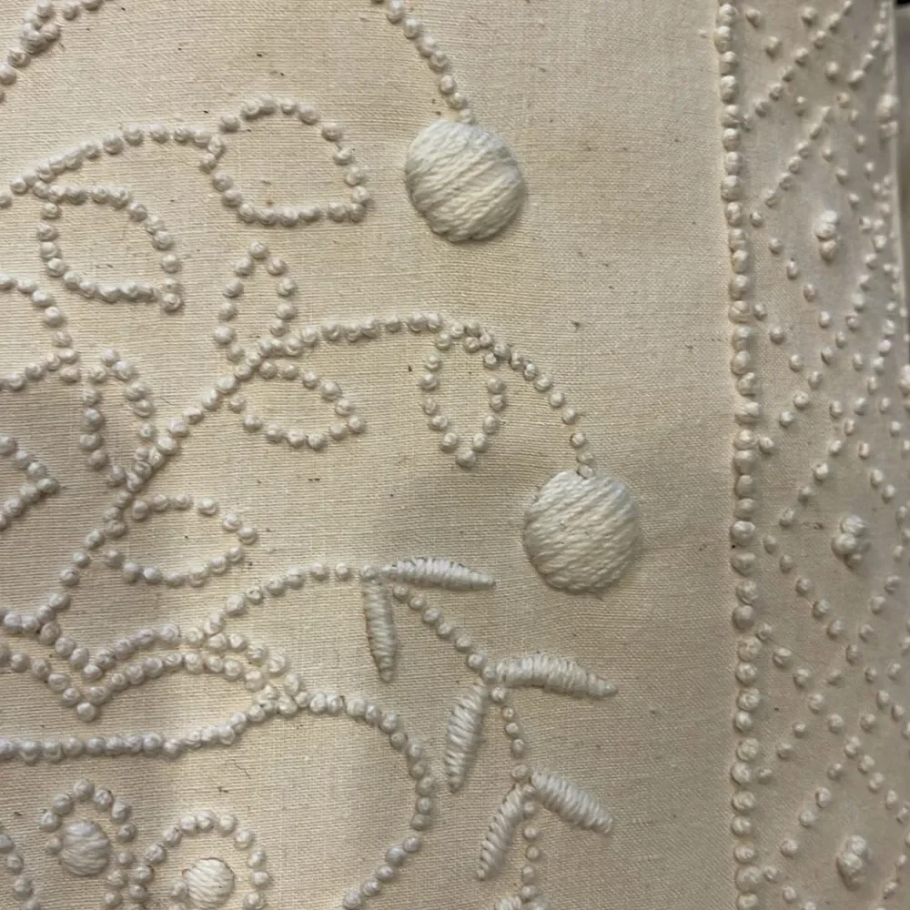 Beautiful vintage French knot pillow. Has been in bag and box so like new!